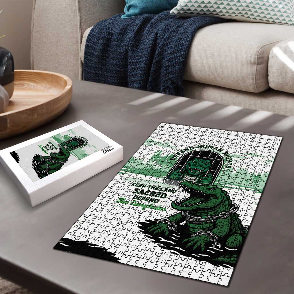 Alligator Alcatraz Defend Human Rights Puzzle Defend The Everglades - Wonder Print Shop