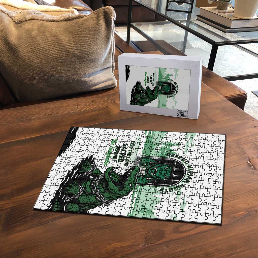 Alligator Alcatraz Defend Human Rights Puzzle Defend The Everglades - Wonder Print Shop