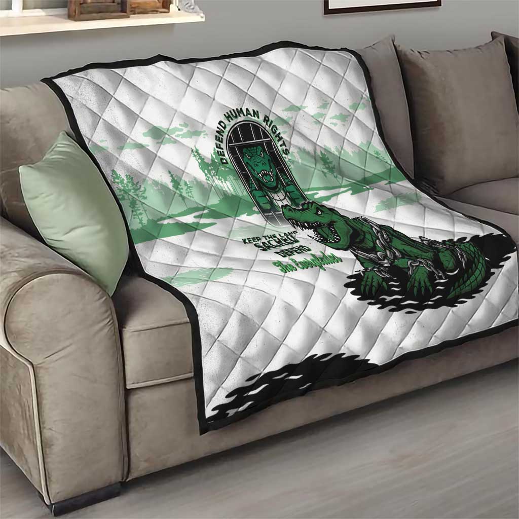 Alligator Alcatraz Defend Human Rights Quilt Defend The Everglades - Wonder Print Shop