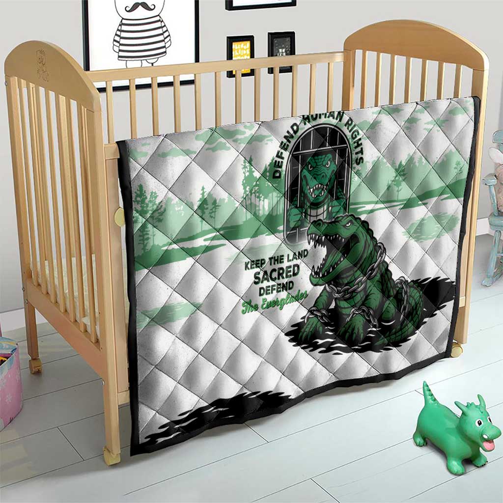 Alligator Alcatraz Defend Human Rights Quilt Defend The Everglades - Wonder Print Shop
