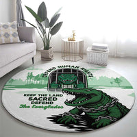 Alligator Alcatraz Defend Human Rights Round Carpet Defend The Everglades - Wonder Print Shop