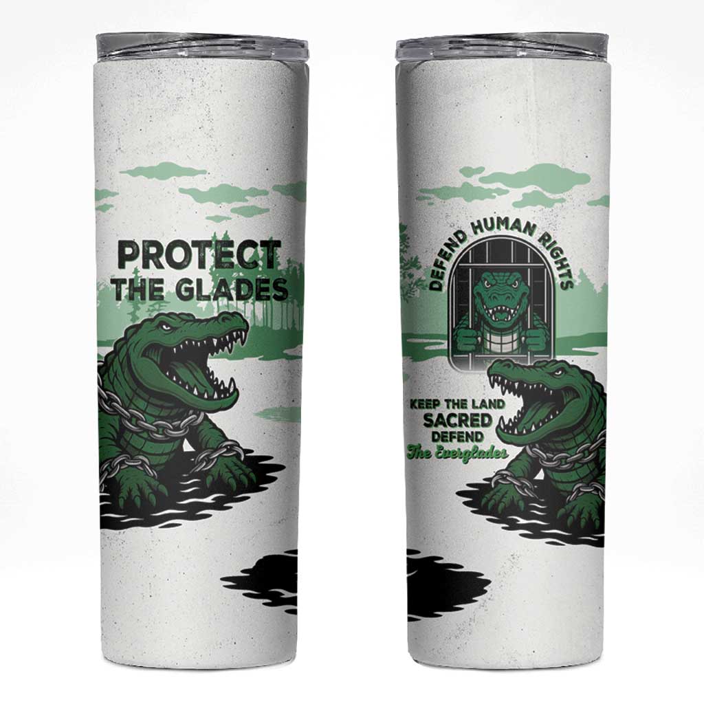 Alligator Alcatraz Defend Human Rights Skinny Tumbler Defend The Everglades - Wonder Print Shop