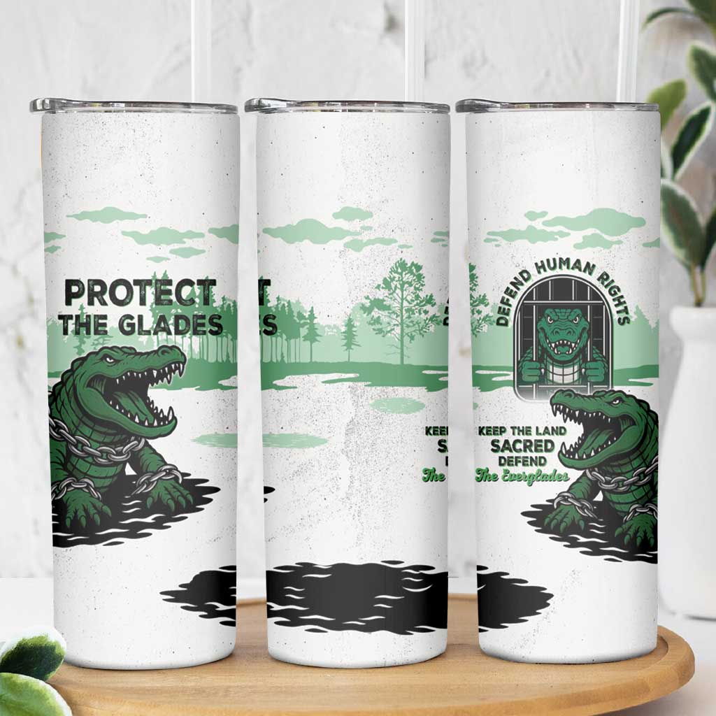Alligator Alcatraz Defend Human Rights Skinny Tumbler Defend The Everglades - Wonder Print Shop
