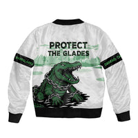 Alligator Alcatraz Defend Human Rights Sleeve Zip Bomber Jacket Defend The Everglades - Wonder Print Shop