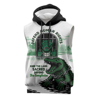 Alligator Alcatraz Defend Human Rights Sleeveless Hoodie Defend The Everglades - Wonder Print Shop