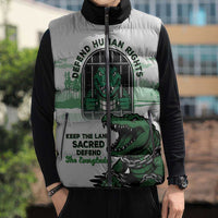 Alligator Alcatraz Defend Human Rights Sleeveless Puffer Jacket Defend The Everglades - Wonder Print Shop