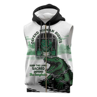 Alligator Alcatraz Defend Human Rights Sleeveless Zip Hoodie Defend The Everglades - Wonder Print Shop