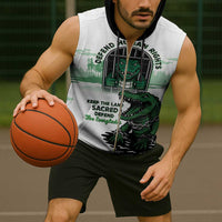 Alligator Alcatraz Defend Human Rights Sleeveless Zip Hoodie Defend The Everglades - Wonder Print Shop