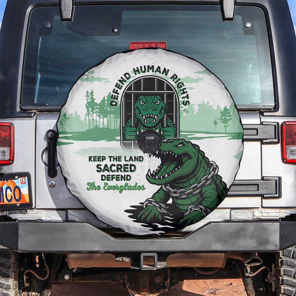 Alligator Alcatraz Defend Human Rights Spare Tire Cover Defend The Everglades - Wonder Print Shop