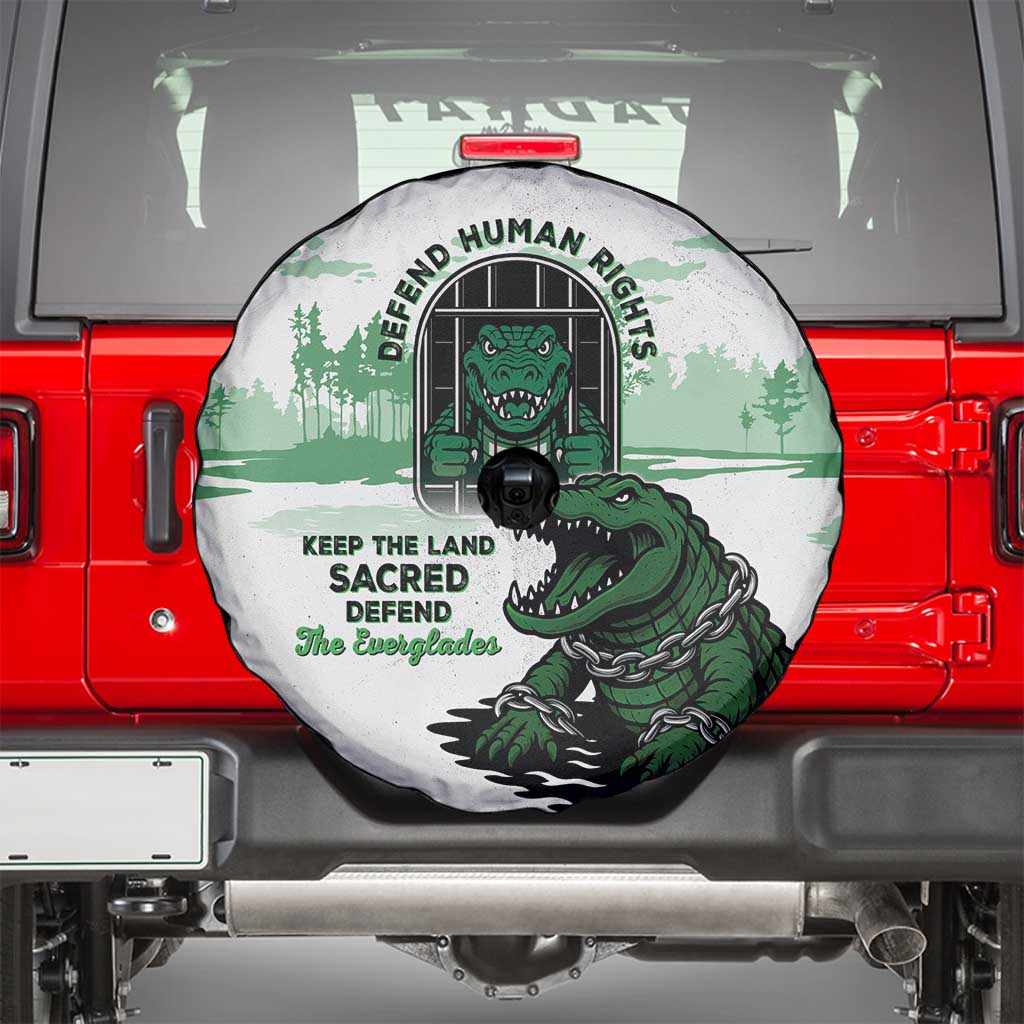 Alligator Alcatraz Defend Human Rights Spare Tire Cover Defend The Everglades - Wonder Print Shop