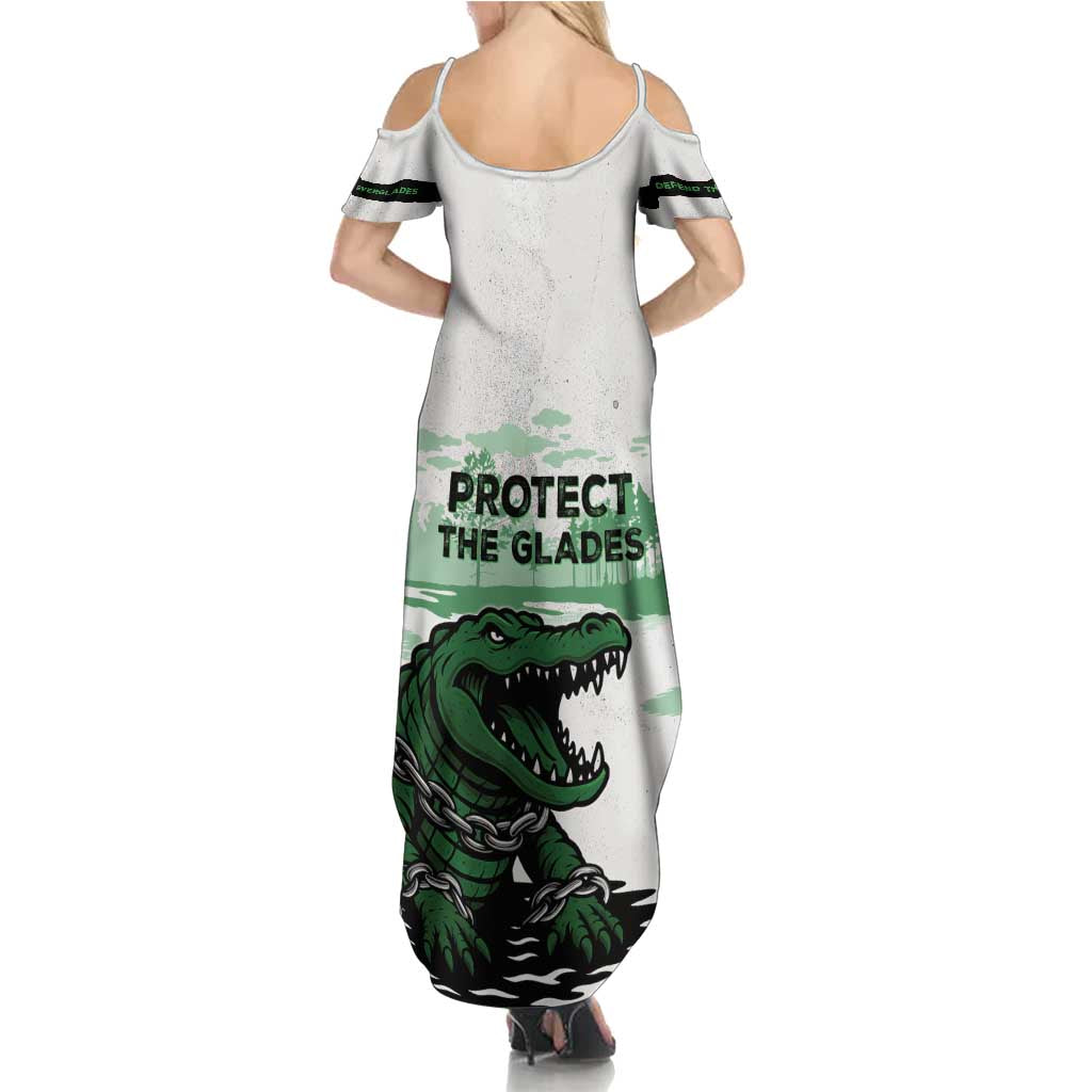 Alligator Alcatraz Defend Human Rights Summer Maxi Dress Defend The Everglades - Wonder Print Shop