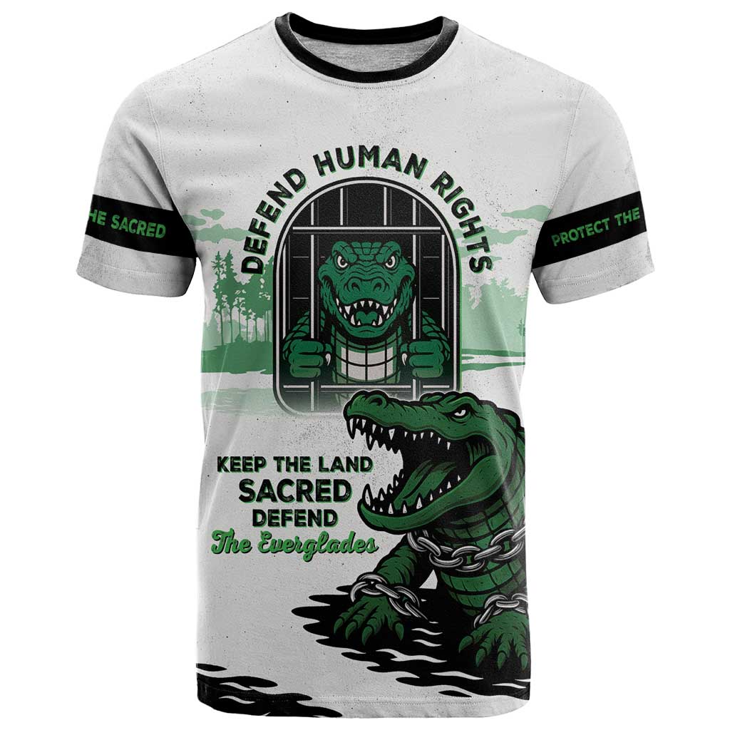 Alligator Alcatraz Defend Human Rights T Shirt Defend The Everglades - Wonder Print Shop