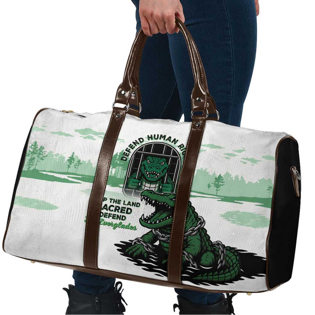 Alligator Alcatraz Defend Human Rights Travel Bag Defend The Everglades - Wonder Print Shop
