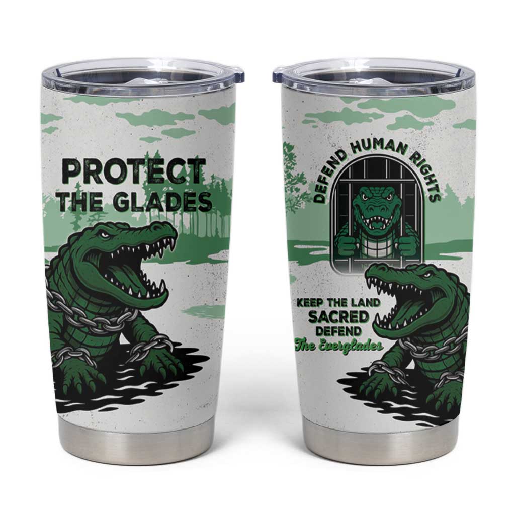 Alligator Alcatraz Defend Human Rights Tumbler Cup Defend The Everglades - Wonder Print Shop