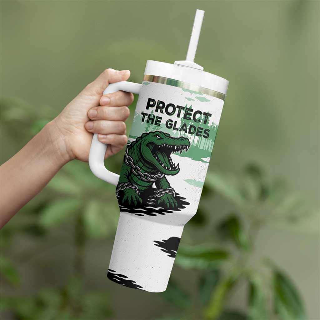 Alligator Alcatraz Defend Human Rights Tumbler With Handle Defend The Everglades - Wonder Print Shop