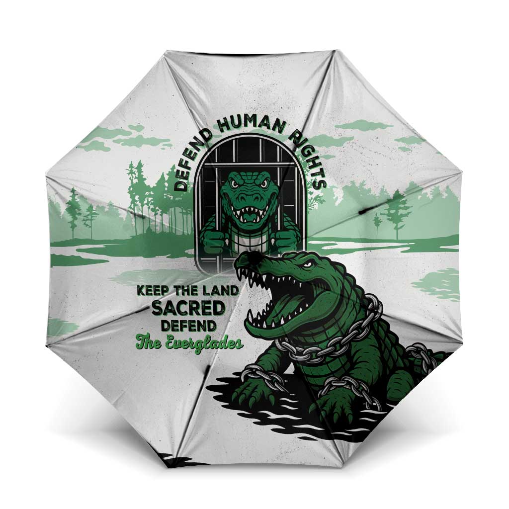 Alligator Alcatraz Defend Human Rights Umbrella Defend The Everglades - Wonder Print Shop