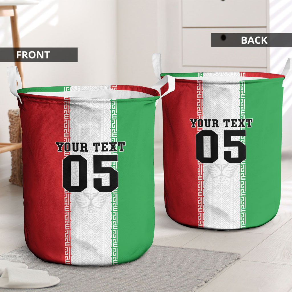 Custom Iran Football 2026 Laundry Basket Go Team Melli Flag Style