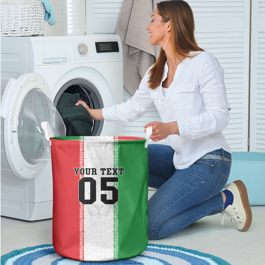 Custom Iran Football 2026 Laundry Basket Go Team Melli Flag Style