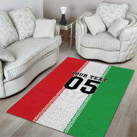 Custom Iran Football 2026 Area Rug Go Team Melli Flag Style