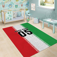 Custom Iran Football 2026 Area Rug Go Team Melli Flag Style