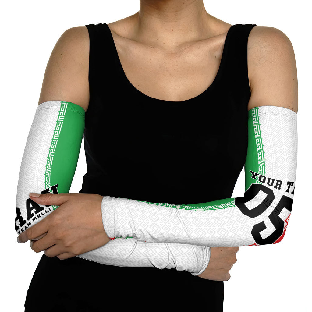 Custom Iran Football 2026 Arm Sleeves Go Team Melli Flag Style