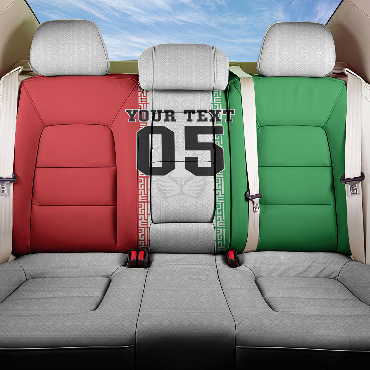Custom Iran Football 2026 Back Car Seat Cover Go Team Melli Flag Style