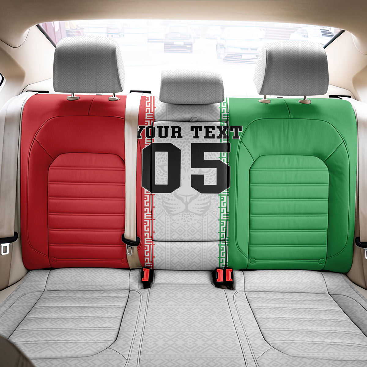 Custom Iran Football 2026 Back Car Seat Cover Go Team Melli Flag Style