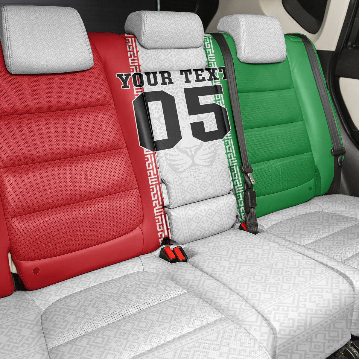 Custom Iran Football 2026 Back Car Seat Cover Go Team Melli Flag Style