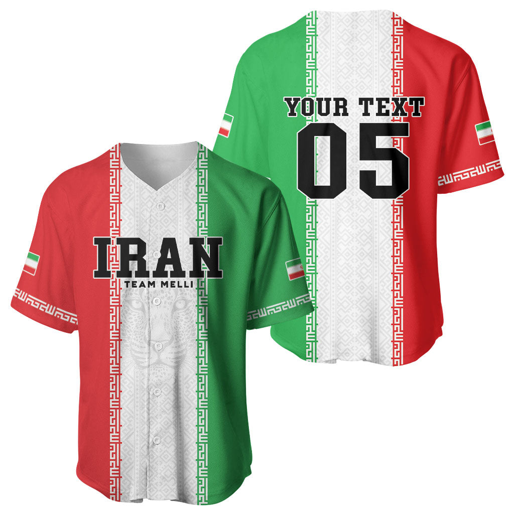 Custom Iran Football 2026 Baseball Jersey Go Team Melli Flag Style