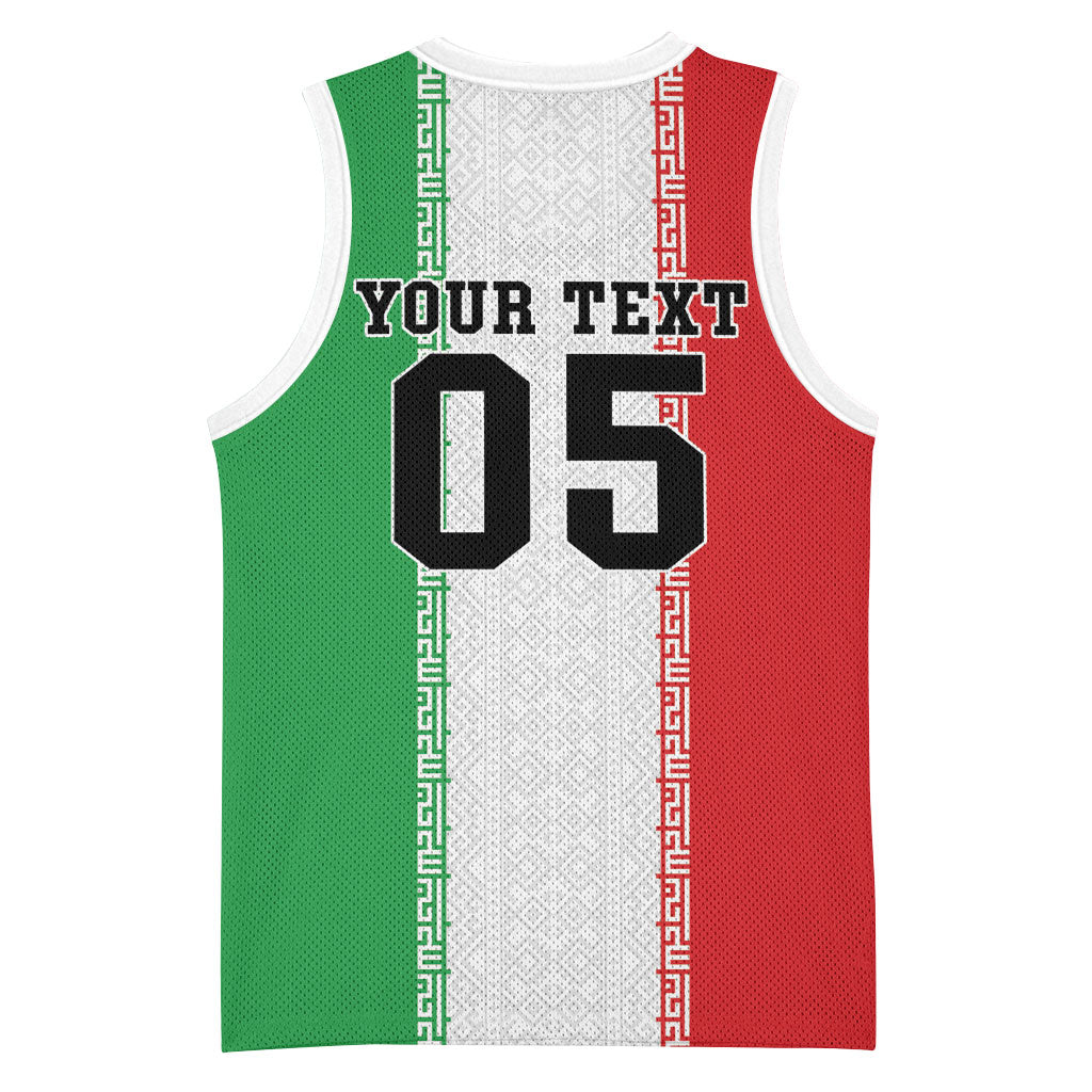 Custom Iran Football 2026 Basketball Jersey Go Team Melli Flag Style