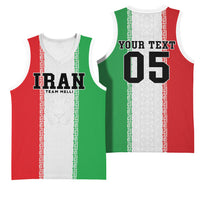 Custom Iran Football 2026 Basketball Jersey Go Team Melli Flag Style