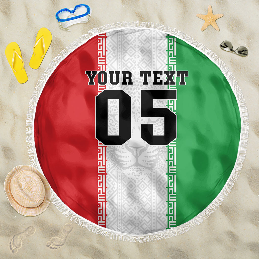 Custom Iran Football 2026 Beach Blanket Go Team Melli Flag Style