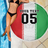 Custom Iran Football 2026 Beach Blanket Go Team Melli Flag Style