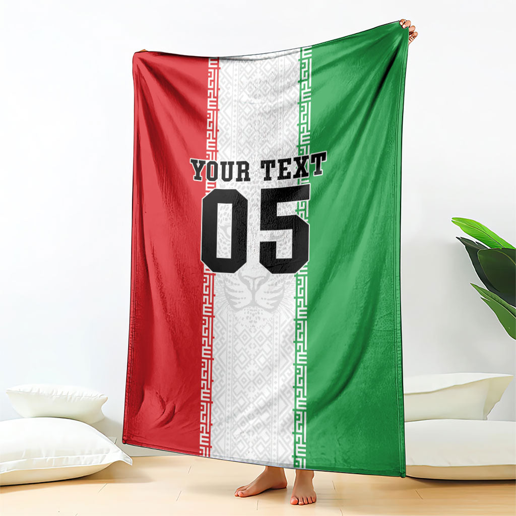Custom Iran Football 2026 Blanket Go Team Melli Flag Style