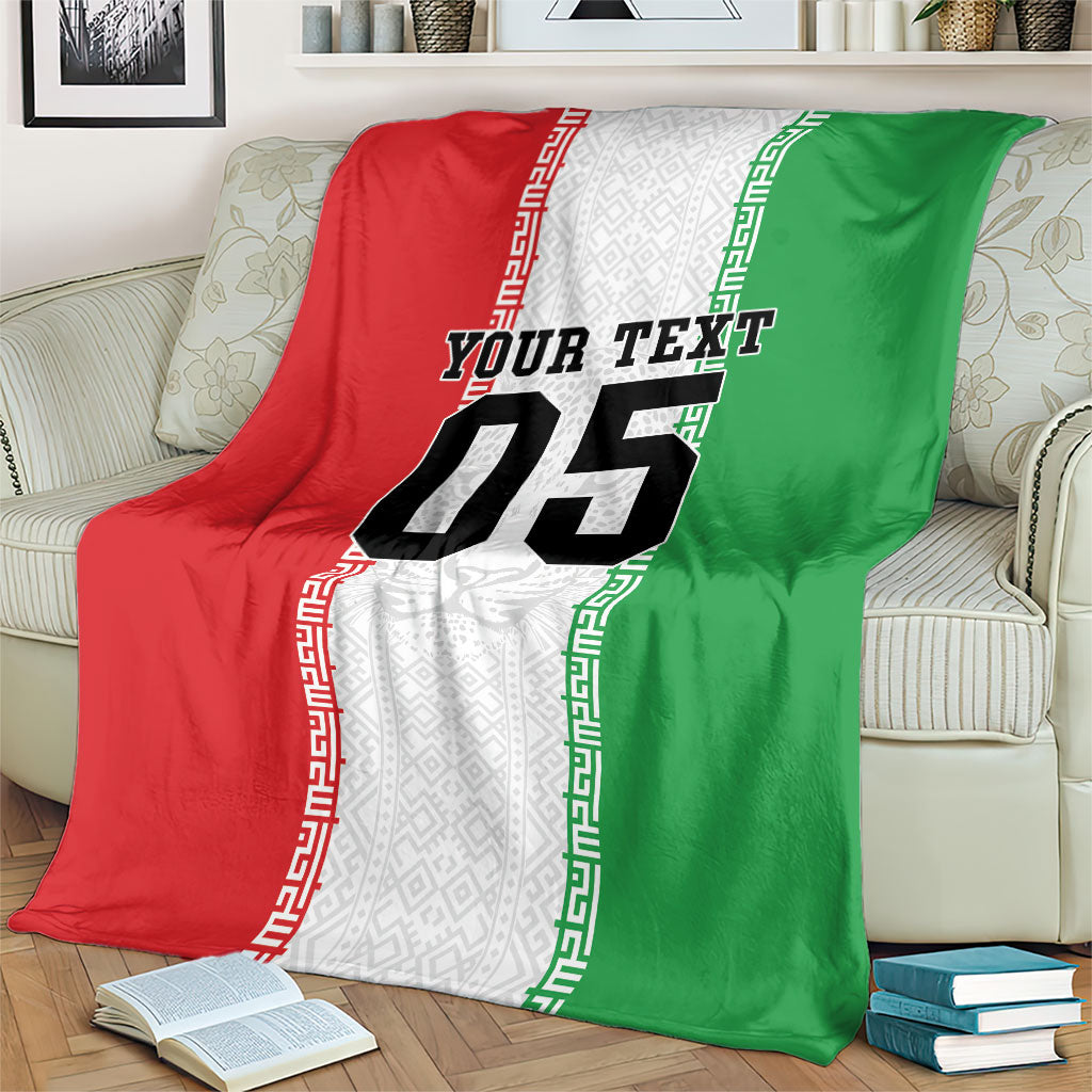 Custom Iran Football 2026 Blanket Go Team Melli Flag Style