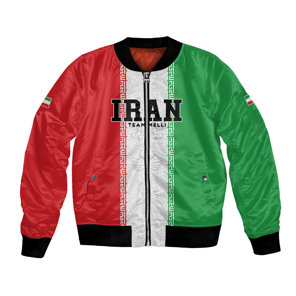 Custom Iran Football 2026 Bomber Jacket Go Team Melli Flag Style