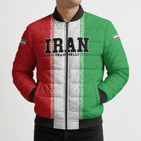 Custom Iran Football 2026 Bomber Puffer Jacket Go Team Melli Flag Style