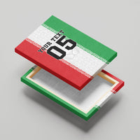 Custom Iran Football 2026 Canvas Wall Art Go Team Melli Flag Style