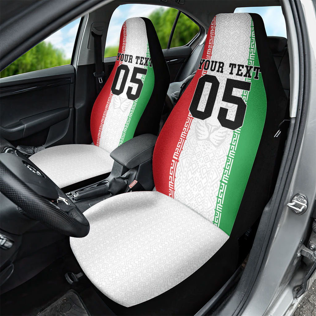 Custom Iran Football 2026 Car Seat Cover Go Team Melli Flag Style
