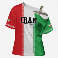 Custom Iran Football 2026 Cross Shoulder Shirt Go Team Melli Flag Style