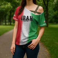 Custom Iran Football 2026 Cross Shoulder Shirt Go Team Melli Flag Style