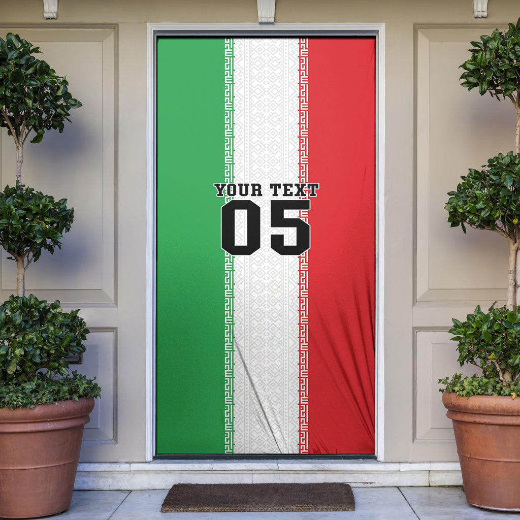 Custom Iran Football 2026 Door Cover Go Team Melli Flag Style