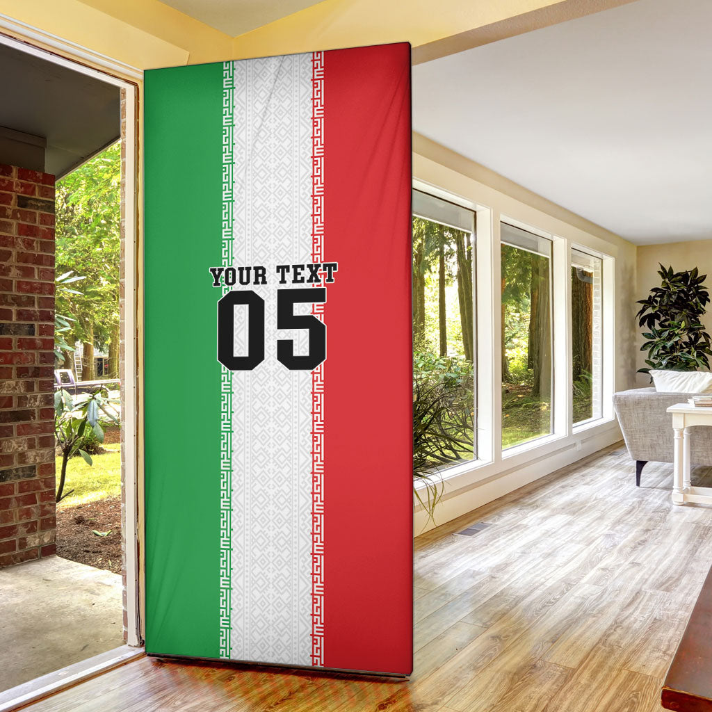 Custom Iran Football 2026 Door Cover Go Team Melli Flag Style