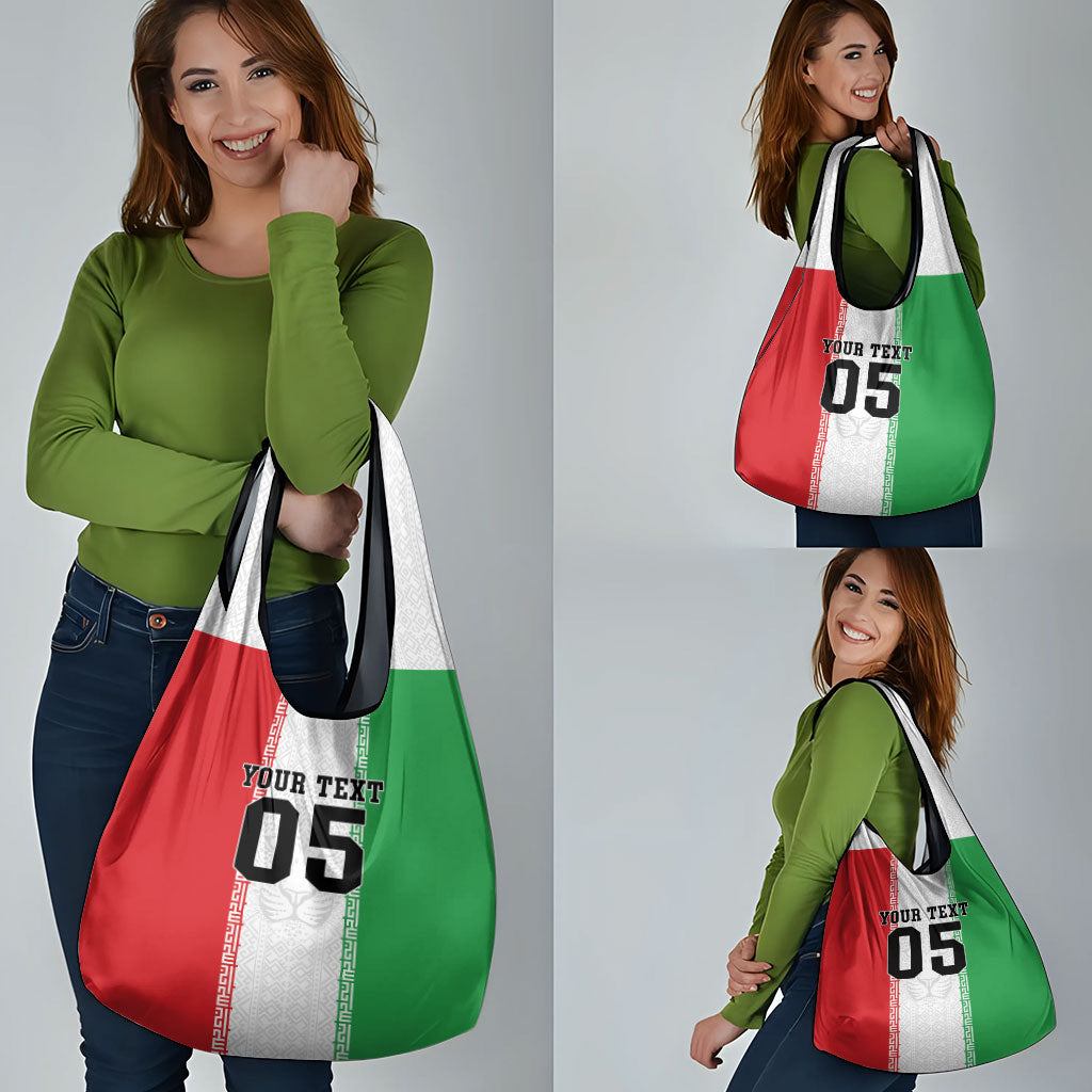 Custom Iran Football 2026 Grocery Bag Go Team Melli Flag Style