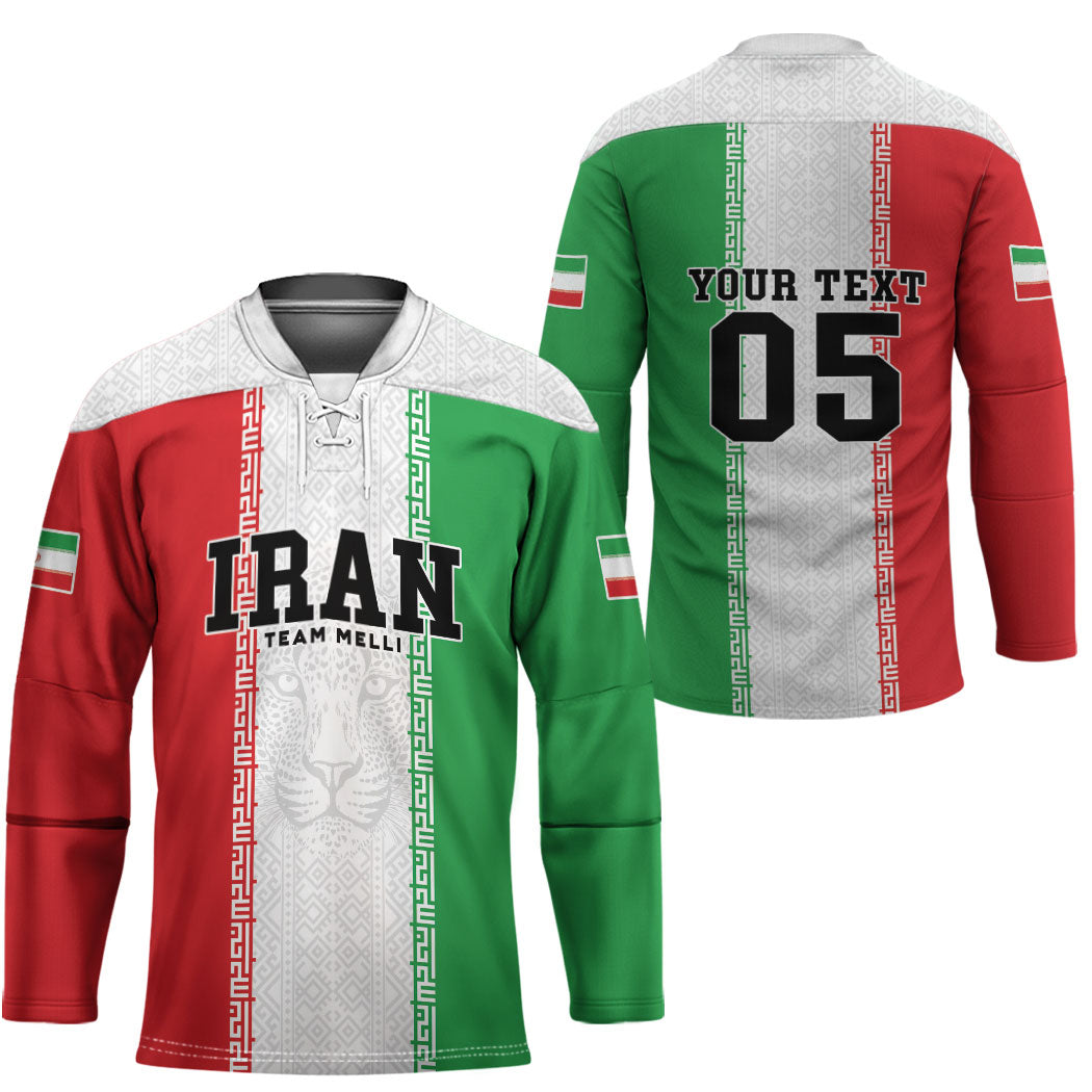 Custom Iran Football 2026 Hockey Jersey Go Team Melli Flag Style