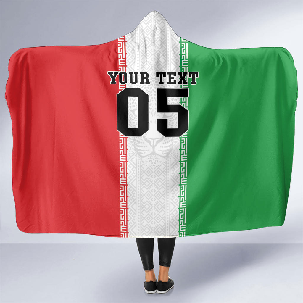 Custom Iran Football 2026 Hooded Blanket Go Team Melli Flag Style