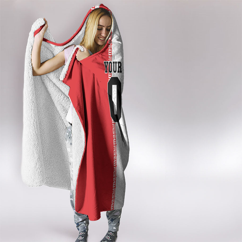 Custom Iran Football 2026 Hooded Blanket Go Team Melli Flag Style