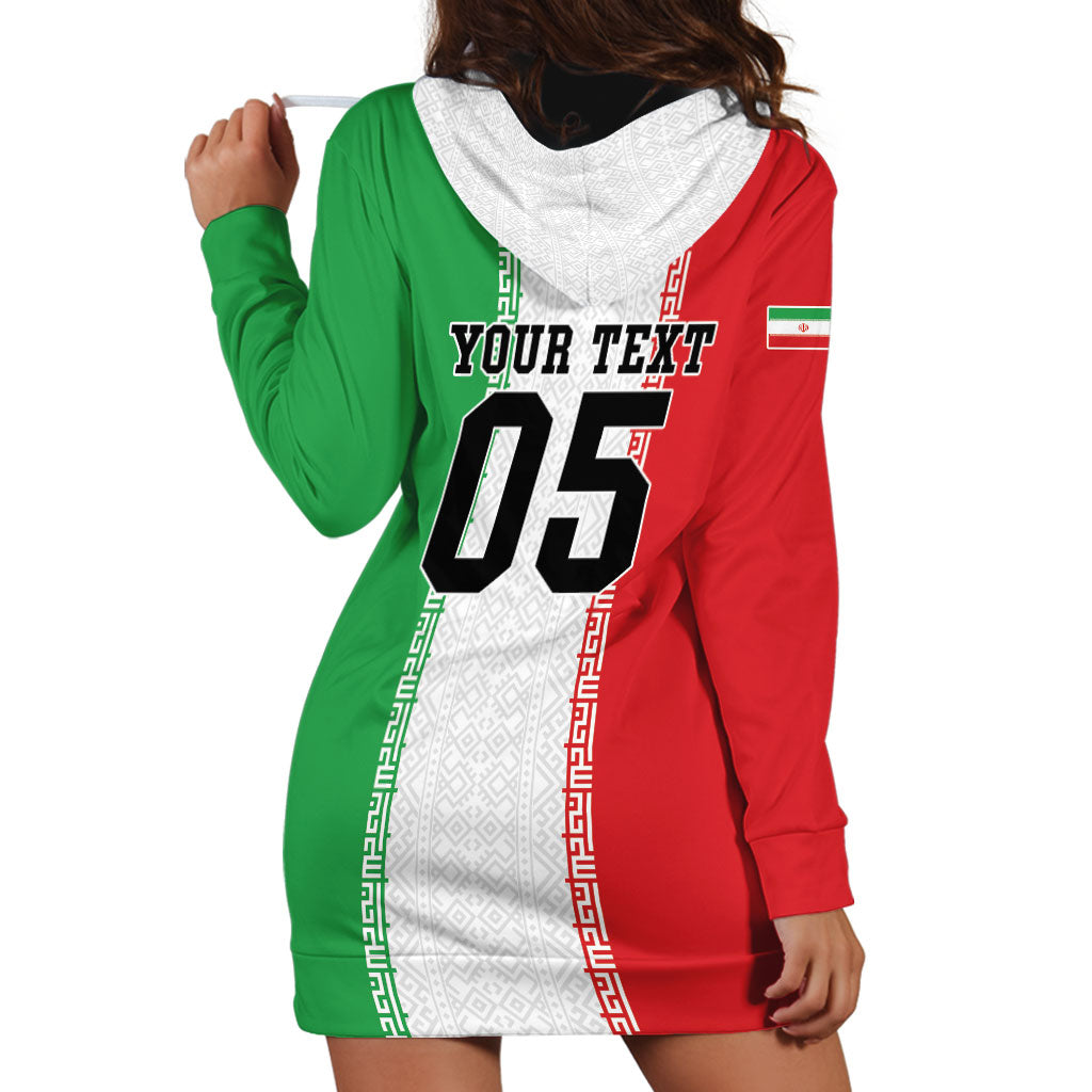 Custom Iran Football 2026 Hoodie Dress Go Team Melli Flag Style