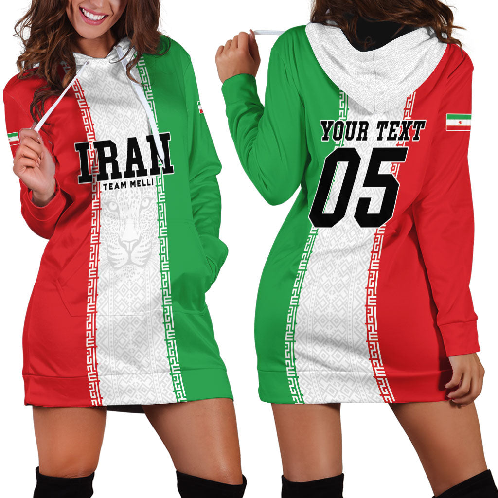 Custom Iran Football 2026 Hoodie Dress Go Team Melli Flag Style