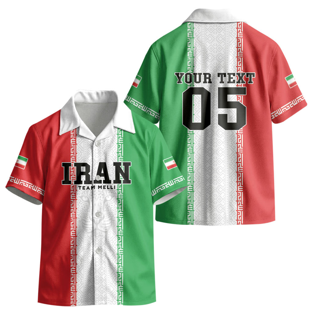 Custom Iran Football 2026 Kid Hawaiian Shirt Go Team Melli Flag Style LT05
